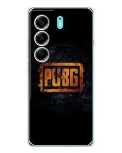 Чехол для TECNO Camon 40 с картинкой «PUBG — золотой логотип»