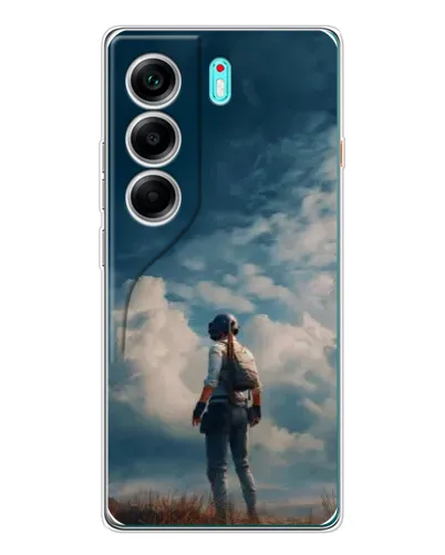 Чехол для TECNO Camon 40 с картинкой «Герой PUBG на скале» Чехол для TECNO Camon 40 с картинкой «Герой PUBG на скале»