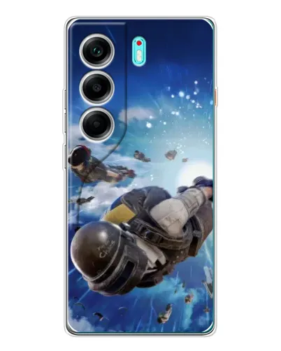 Чехол для TECNO Camon 40 с картинкой «Десант PUBG — прыжок» Чехол для TECNO Camon 40 с картинкой «Десант PUBG — прыжок»