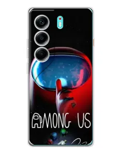 Чохол для TECNO Camon 40 з картинкою «Червоний імпостер — макро»