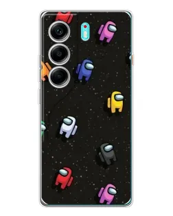 Чохол для TECNO Camon 40 з картинкою «Космічний патерн Among Us»