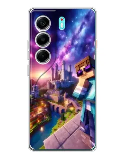 Чехол для TECNO Camon 40 с картинкой «Стив и космос» Чехол для TECNO Camon 40 с картинкой «Стив и космос»