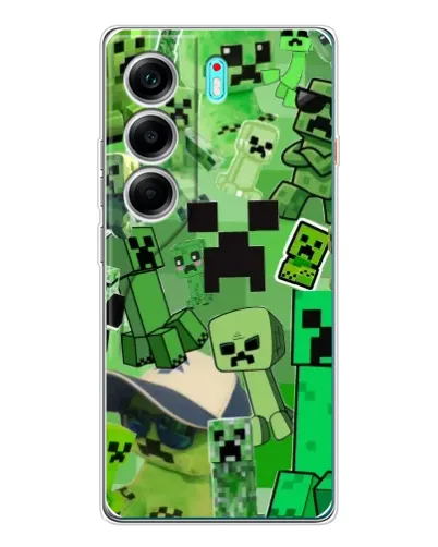Чохол для TECNO Camon 40 з картинкою «Кріпери Minecraft» Чохол для TECNO Camon 40 з картинкою «Кріпери Minecraft»