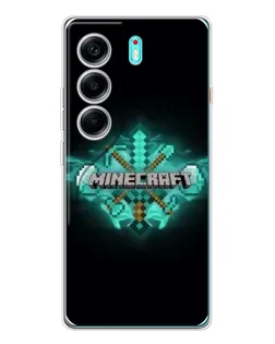 Чохол для TECNO Camon 40 з картинкою «Minecraft Diamond лого»