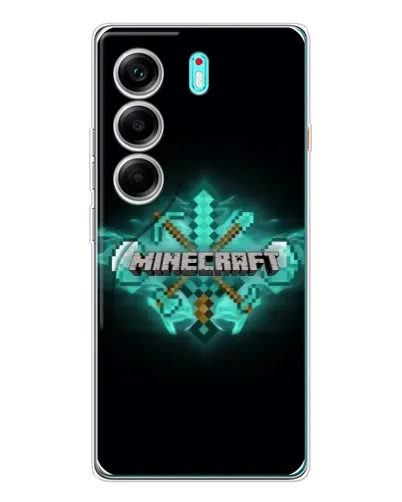 Чохол для TECNO Camon 40 з картинкою «Minecraft Diamond лого» Чохол для TECNO Camon 40 з картинкою «Minecraft Diamond лого»