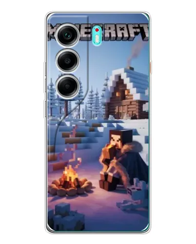 Чохол для TECNO Camon 40 з картинкою «Зимовий Minecraft» Чохол для TECNO Camon 40 з картинкою «Зимовий Minecraft»