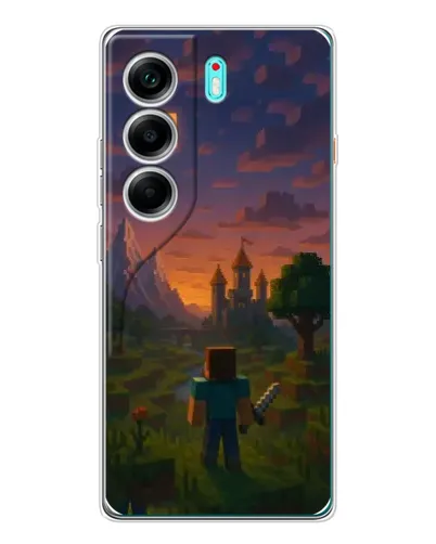 Чохол для TECNO Camon 40 з картинкою «Стів біля вежі» Чохол для TECNO Camon 40 з картинкою «Стів біля вежі»