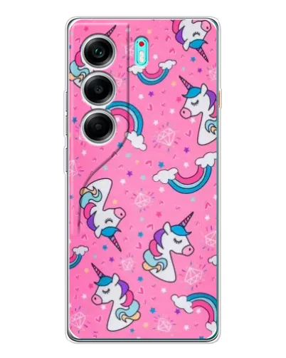 Чохол для TECNO Camon 40 з картинкою «Unicorn паттерн рожевий» Чохол для TECNO Camon 40 з картинкою «Unicorn паттерн рожевий»