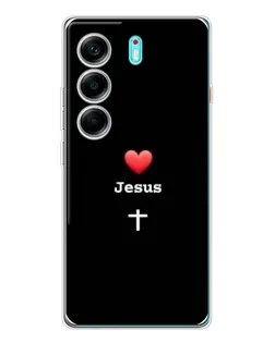 Чохол для TECNO Camon 40 з картинкою «Серце - Jesus»