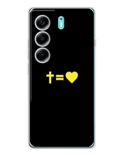 Чохол для TECNO Camon 40 з картинкою «Серце та Хрест»