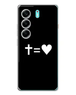 Чохол для TECNO Camon 40 з картинкою «Хрест та Серце»