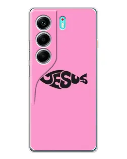 Чохол для TECNO Camon 40 з картинкою «Рожевий символ Jesus»