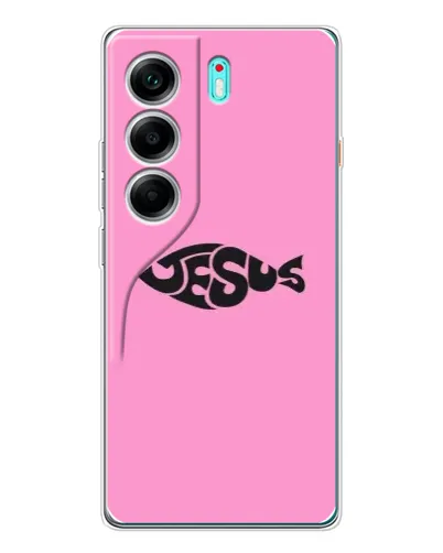 Чохол для TECNO Camon 40 з картинкою «Рожевий символ Jesus» Чохол для TECNO Camon 40 з картинкою «Рожевий символ Jesus»