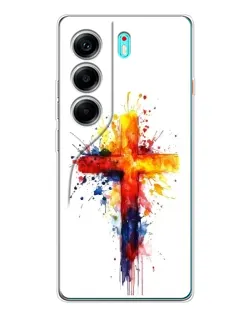 Чохол для TECNO Camon 40 з картинкою «Акварельний хрест»