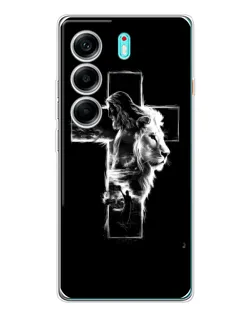 Чехол для TECNO Camon 40 с картинкой «Сияющий крест Jesus»