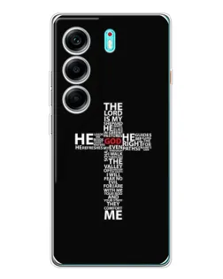 Чехол для TECNO Camon 40 с картинкой «Текстовый крест»