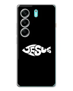 Чехол для TECNO Camon 40 с картинкой «Рыба Jesus»