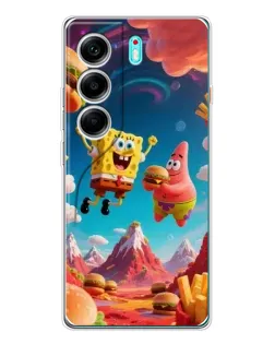 Чехол для TECNO Camon 40 с картинкой «Космический фастфуд»
