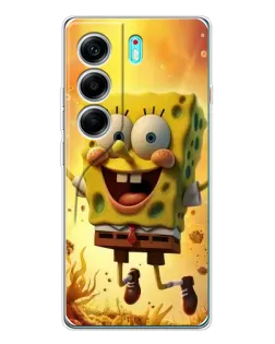 Чохол для TECNO Camon 40 з картинкою «Губка Боб стрибає»