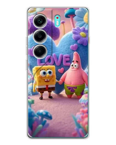 Чехол для TECNO Camon 40 с картинкой «Губка Боб Патрик»