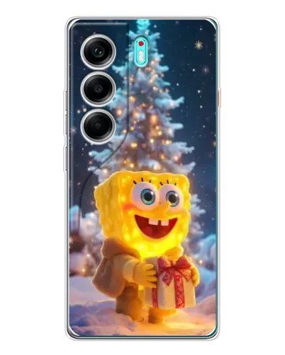 Чохол для TECNO Camon 40 з картинкою «Різдвяний Спанч Боб» Чохол для TECNO Camon 40 з картинкою «Різдвяний Спанч Боб»