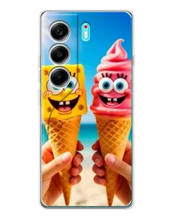 Чохол для TECNO Camon 40 з картинкою «Спанч Боб морозиво»