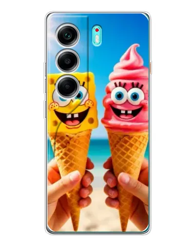 Чохол для TECNO Camon 40 з картинкою «Спанч Боб морозиво» Чохол для TECNO Camon 40 з картинкою «Спанч Боб морозиво»