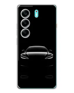 Чохол для TECNO Camon 40 з картинкою «Силует Tesla Night»