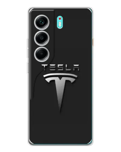 Чохол для TECNO Camon 40 з картинкою «Сталевий логотип Tesla» Чохол для TECNO Camon 40 з картинкою «Сталевий логотип Tesla»