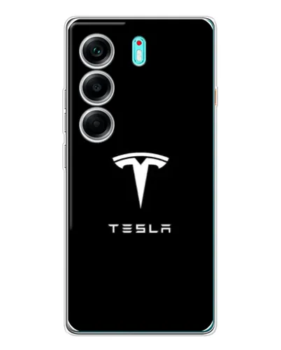 Чохол для TECNO Camon 40 з картинкою «Tesla White Logo» Чохол для TECNO Camon 40 з картинкою «Tesla White Logo»