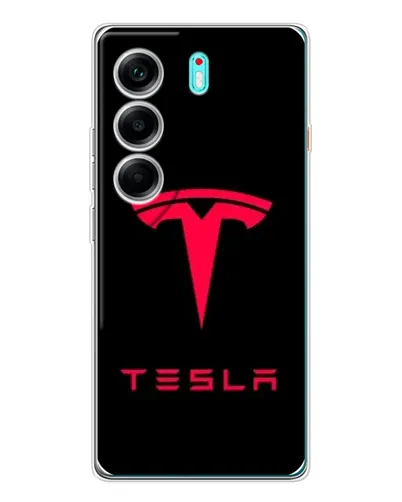 Чохол для TECNO Camon 40 з картинкою «Tesla Red Logo» Чохол для TECNO Camon 40 з картинкою «Tesla Red Logo»