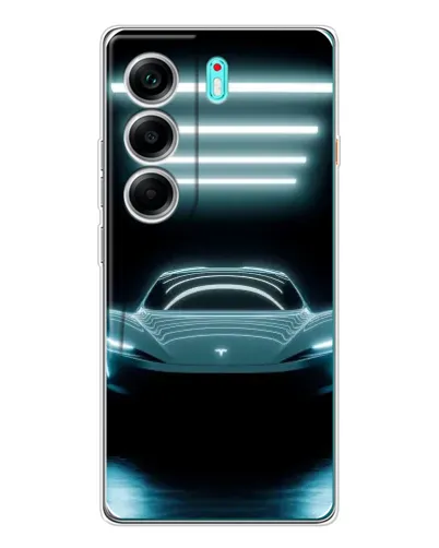 Чохол для TECNO Camon 40 з картинкою «Tesla в неоні» Чохол для TECNO Camon 40 з картинкою «Tesla в неоні»