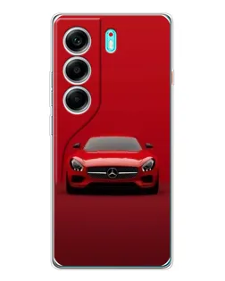Чехол для TECNO Camon 40 с картинкой «Красный Mercedes AMG»