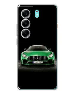 Чохол для TECNO Camon 40 з картинкою «Mercedes — неоновий лого»