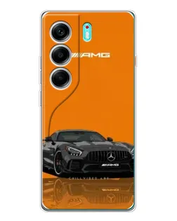 Чохол для TECNO Camon 40 з картинкою «Помаранчевий Mercedes AMG»