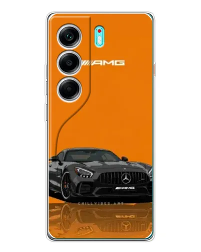 Чохол для TECNO Camon 40 з картинкою «Помаранчевий Mercedes AMG»