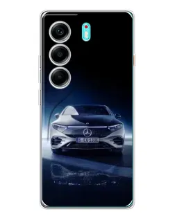 Чохол для TECNO Camon 40 з картинкою «Нічний Mercedes EQ»