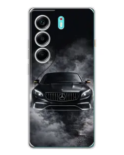 Чохол для TECNO Camon 40 з картинкою «Mercedes у диму»