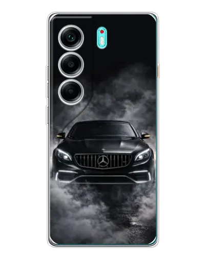 Чохол для TECNO Camon 40 з картинкою «Mercedes у диму»