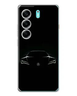 Чохол для TECNO Camon 40 з картинкою «Mercedes — силует авто»