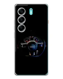 Чохол для TECNO Camon 40 з картинкою «Салон Audi — кермо»