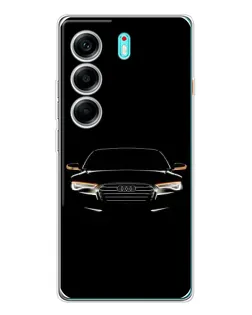Чехол для TECNO Camon 40 с картинкой «Audi — ночной контур»