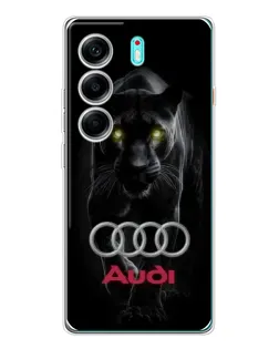 Чехол для TECNO Camon 40 с картинкой «Пантера и Audi»