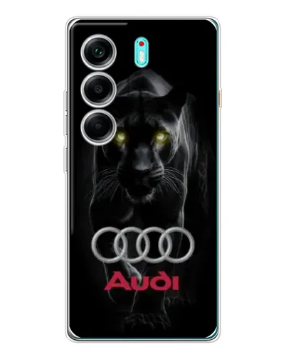 Чехол для TECNO Camon 40 с картинкой «Пантера и Audi» Чехол для TECNO Camon 40 с картинкой «Пантера и Audi»