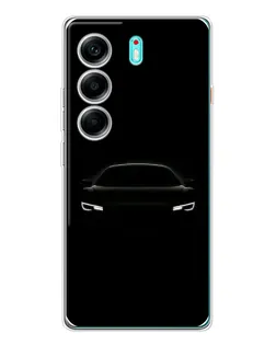 Чехол для TECNO Camon 40 с картинкой «Взгляд Audi в темноте»