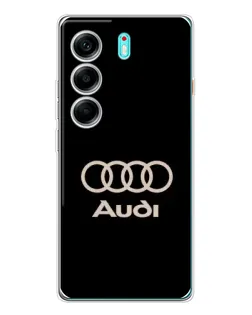 Чехол для TECNO Camon 40 с картинкой «Audi — золотой логотип»