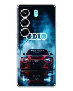 Чехол для TECNO Camon 40 с картинкой «Audi Sport — неон»