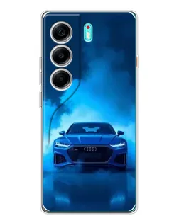 Чехол для TECNO Camon 40 с картинкой «Audi — голубая энергия»
