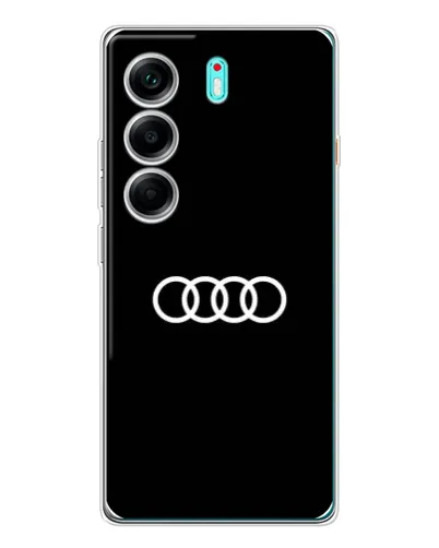 Чехол для TECNO Camon 40 с картинкой «Audi White Logo» Чехол для TECNO Camon 40 с картинкой «Audi White Logo»