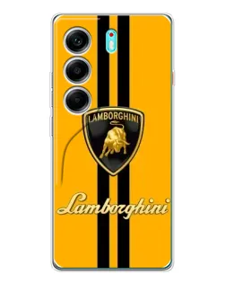 Чохол для TECNO Camon 40 з картинкою «Lamborghini Stripe жовтий»